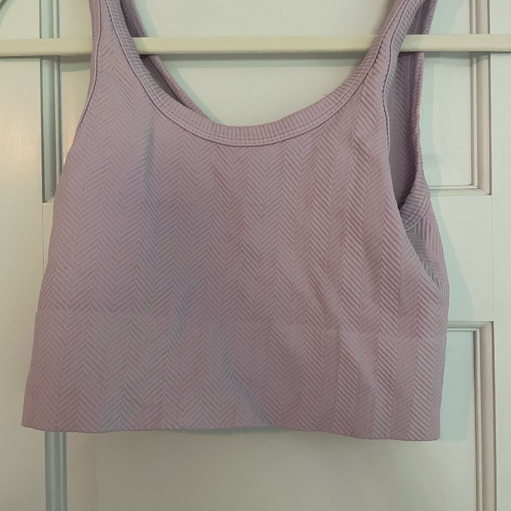purple crop top